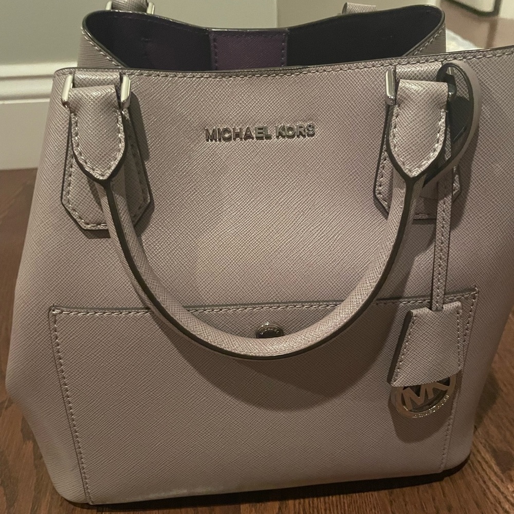 Michael Kors Grey Greenwich Saffiano Bag